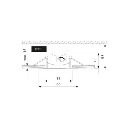 LED Лампа за окачен таван EYE LED/5W/230V 3000K