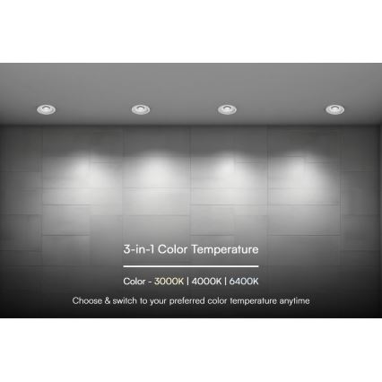 LED Лампа за окачен таван LED/12W/230V 3000/4000/6400K ø 8,6 см бял