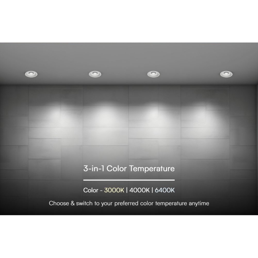 LED Лампа за окачен таван LED/12W/230V 3000/4000/6400K ø 8,6 см бял