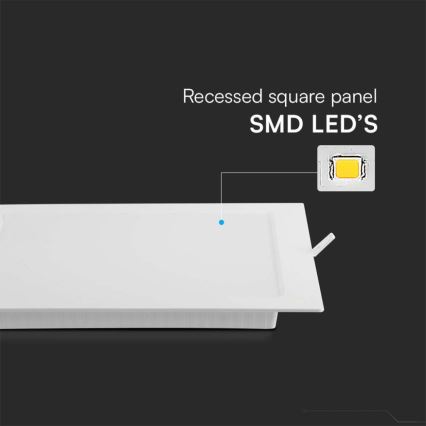 LED Лампа за окачен таван LED/18W/230V 22x22 см 4000K бял