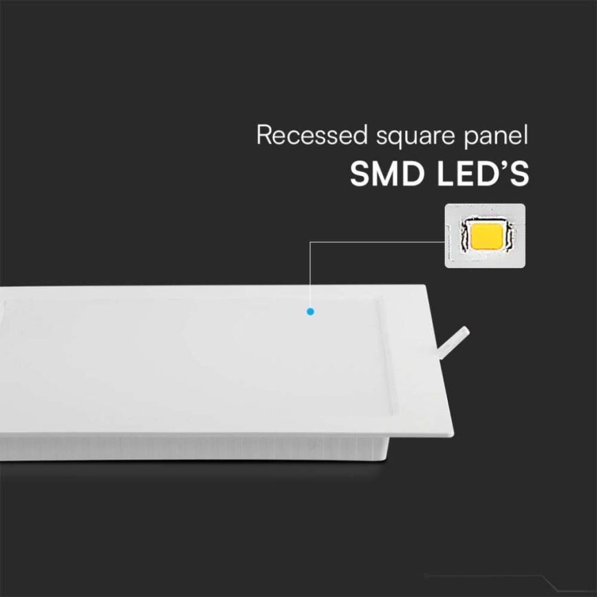 LED Лампа за окачен таван LED/18W/230V 22x22 см 4000K бял