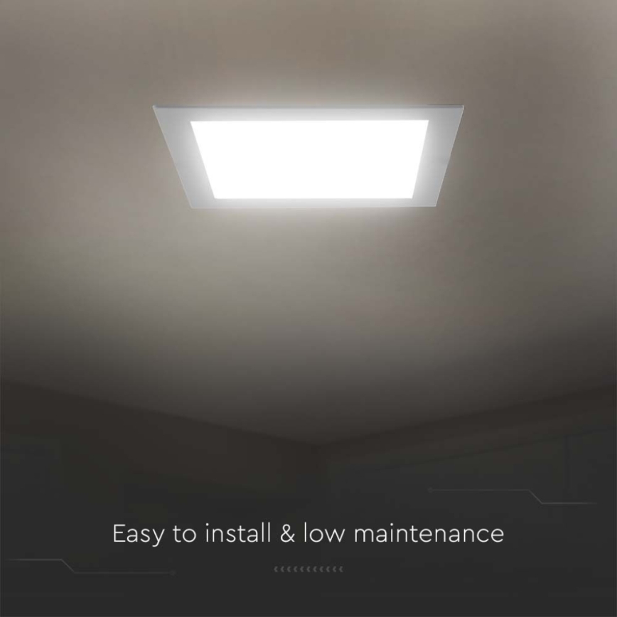 LED Лампа за окачен таван LED/24W/230V 29,5x29,5 см 3000K бял