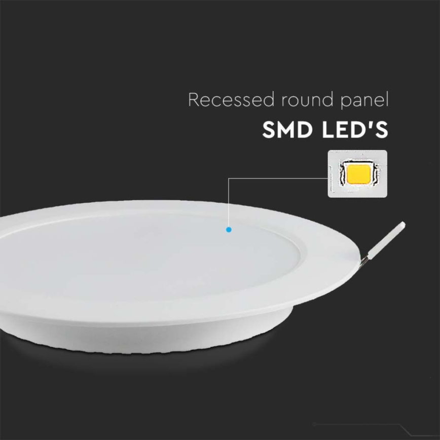 LED Лампа за окачен таван LED/3W/230V Ø 9,5 см 3000K бял