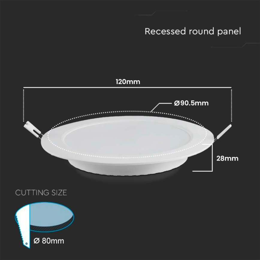 LED Лампа за окачен таван LED/3W/230V Ø 9,5 см 3000K бял