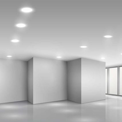 LED Лампа за окачен таван LED/3W/230V Ø 9,5 см 6500K бял
