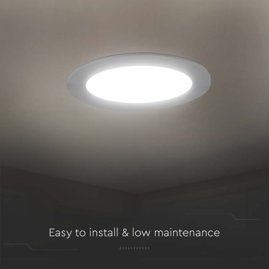 LED Лампа за окачен таван LED/3W/230V Ø 9,5 см 6500K бял