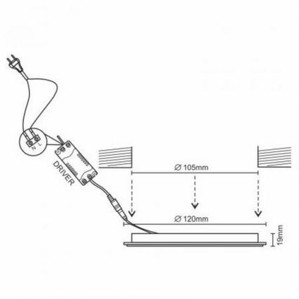 LED Лампа за окачен таван LED/6W/230V