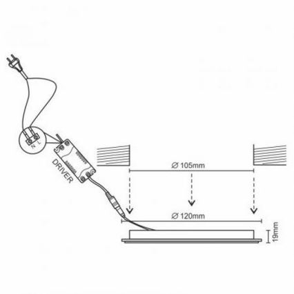 LED Лампа за окачен таван LED/6W/230V