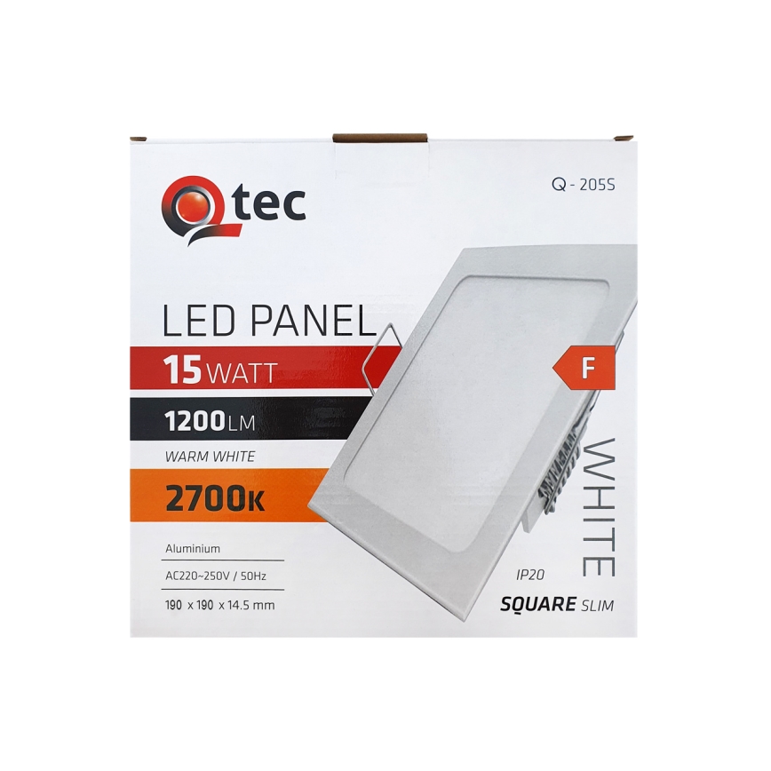 LED Лампа за окачен таван QTEC LED/15W/230V 2700K 19x19 см