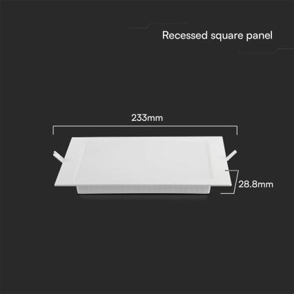 LED Лампа за окачен таван SAMSUNG CHIP LED/18W/230V 4000K 22x22 см бял