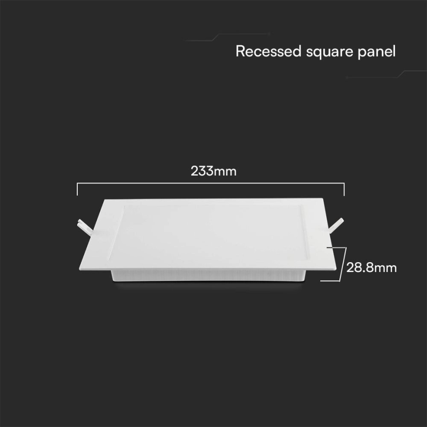 LED Лампа за окачен таван SAMSUNG CHIP LED/18W/230V 4000K 22x22 см бял