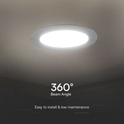 LED Лампа за окачен таван SAMSUNG CHIP LED/18W/230V 6500K Ø 22 см бял