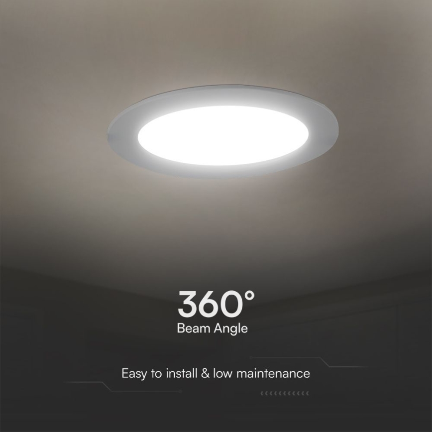 LED Лампа за окачен таван SAMSUNG CHIP LED/18W/230V 6500K Ø 22 см бял