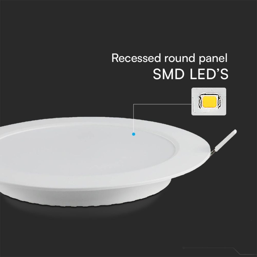 LED Лампа за окачен таван SAMSUNG CHIP LED/18W/230V 6500K Ø 22 см бял
