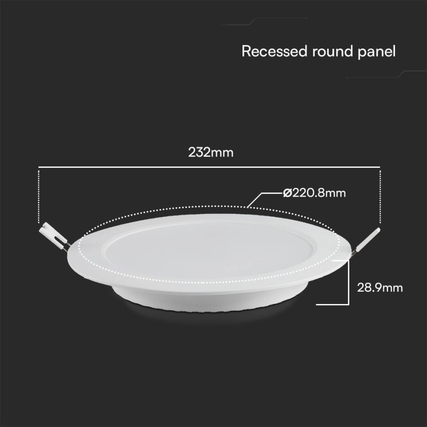 LED Лампа за окачен таван SAMSUNG CHIP LED/18W/230V 6500K Ø 22 см бял
