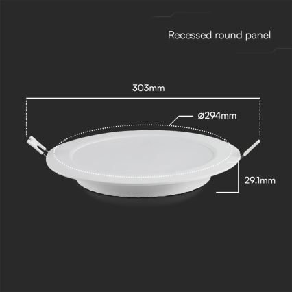 LED Лампа за окачен таван SAMSUNG CHIP LED/24W/230V 3000K Ø 29,4 см бял