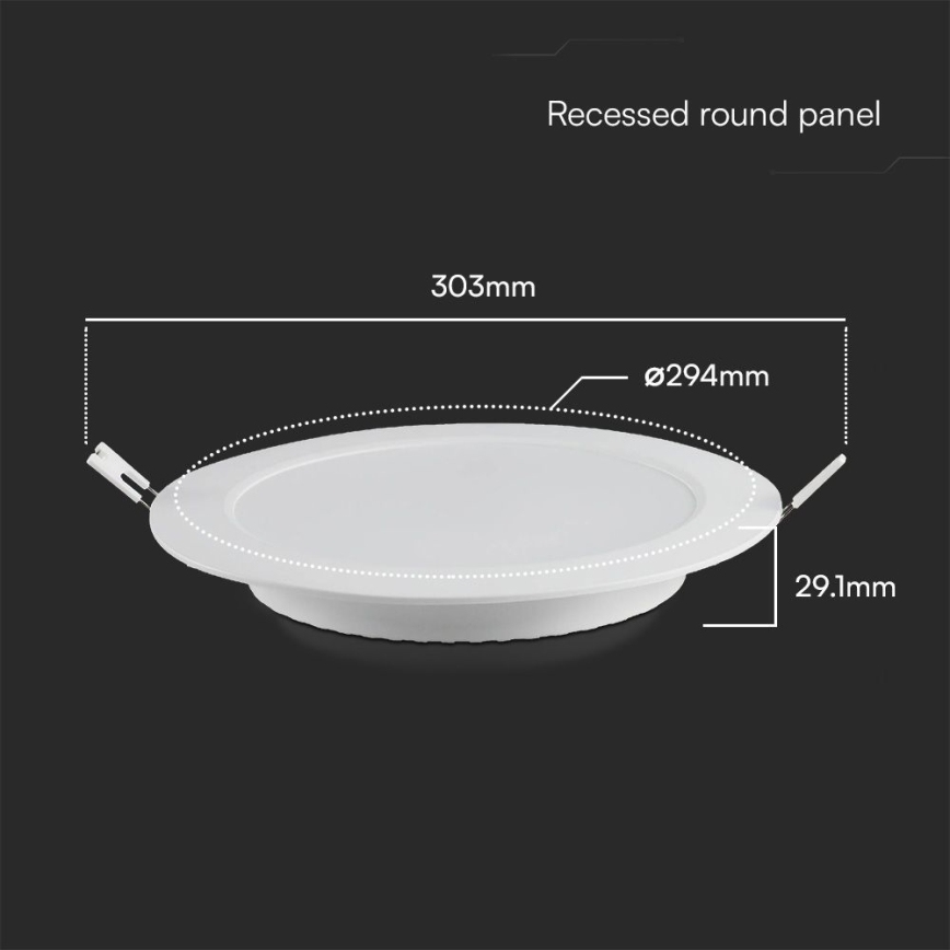 LED Лампа за окачен таван SAMSUNG CHIP LED/24W/230V 3000K Ø 29,4 см бял