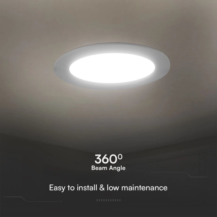 LED Лампа за окачен таван SAMSUNG CHIP LED/24W/230V 4000K Ø 29,4 см бял