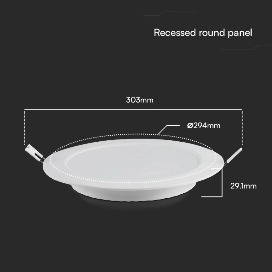 LED Лампа за окачен таван SAMSUNG CHIP LED/24W/230V 4000K Ø 29,4 см бял