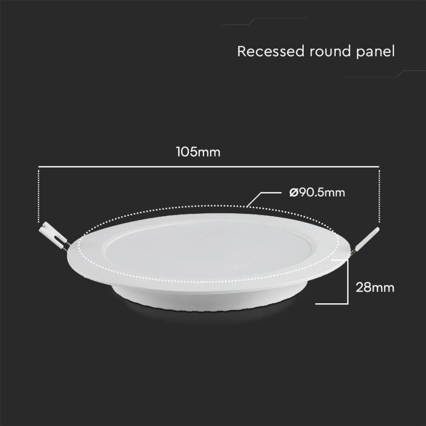 LED Лампа за окачен таван SAMSUNG CHIP LED/3W/230V 3000K Ø 9,5 см бял