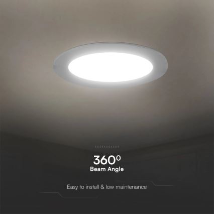 LED Лампа за окачен таван SAMSUNG CHIP LED/3W/230V 6500K Ø 9,5 см бял