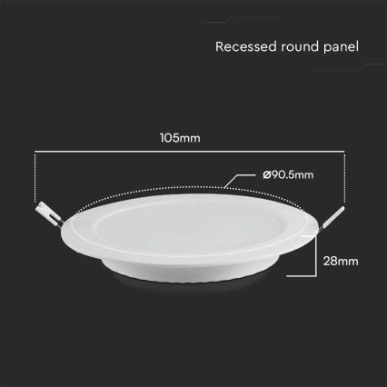 LED Лампа за окачен таван SAMSUNG CHIP LED/3W/230V 6500K Ø 9,5 см бял