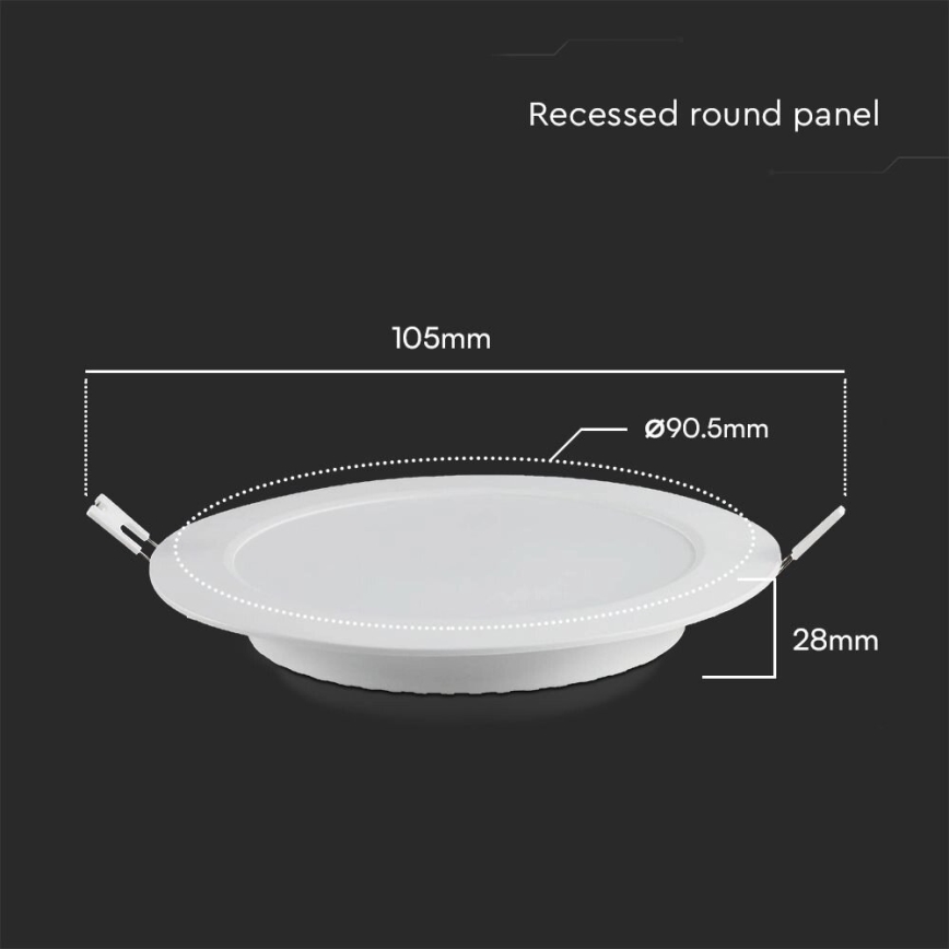 LED Лампа за окачен таван SAMSUNG CHIP LED/3W/230V 6500K Ø 9,5 см бял