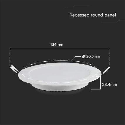LED Лампа за окачен таван SAMSUNG CHIP LED/6W/230V 6500K Ø 12 см бял