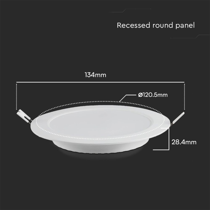 LED Лампа за окачен таван SAMSUNG CHIP LED/6W/230V 6500K Ø 12 см бял
