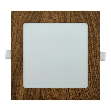 LED Лампа за окачен таван SQUARE LED/12W/230V 4200K 16,8x16,8 см кафяв