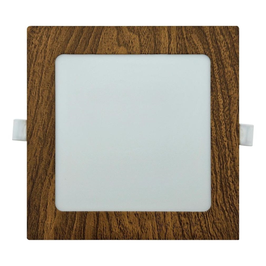 LED Лампа за окачен таван SQUARE LED/12W/230V 4200K 16,8x16,8 см кафяв