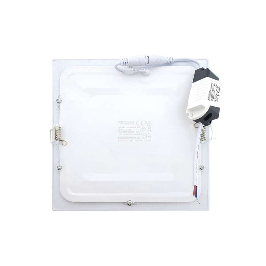 LED Лампа за окачен таван SQUARE LED/15W/230V 4200K 18,8x18,8 cm бял