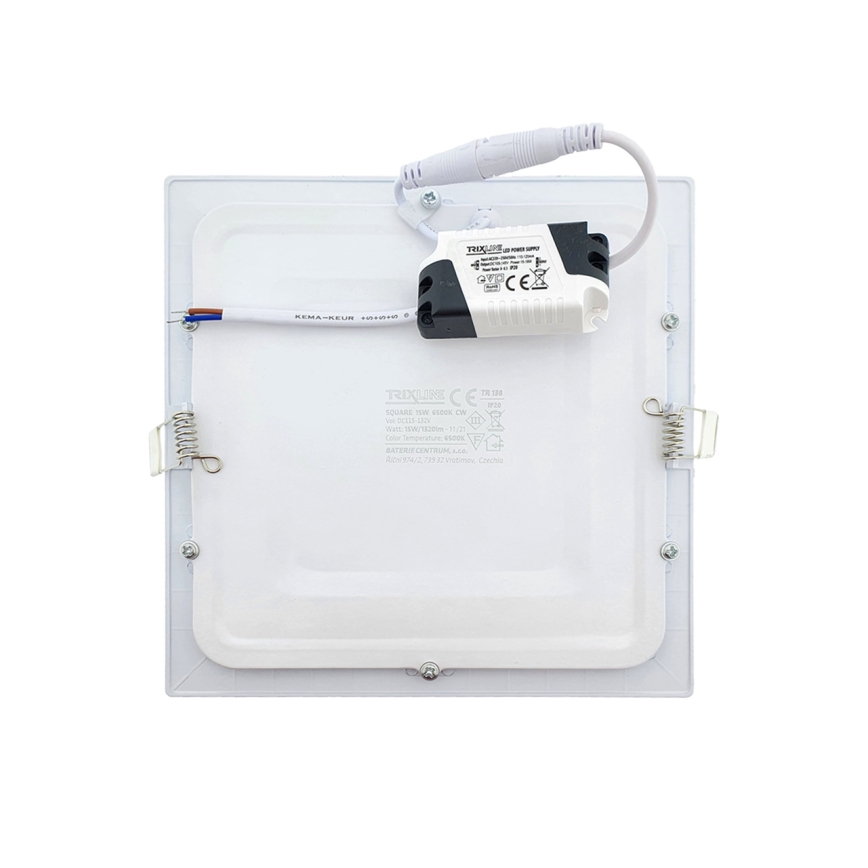 LED Лампа за окачен таван SQUARE LED/15W/230V 6500K 18,8x18,8 cm бял