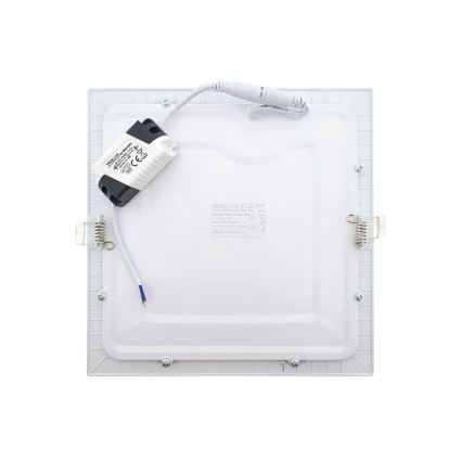 LED Лампа за окачен таван SQUARE LED/18W/230V 2700K 22x22 cm бял