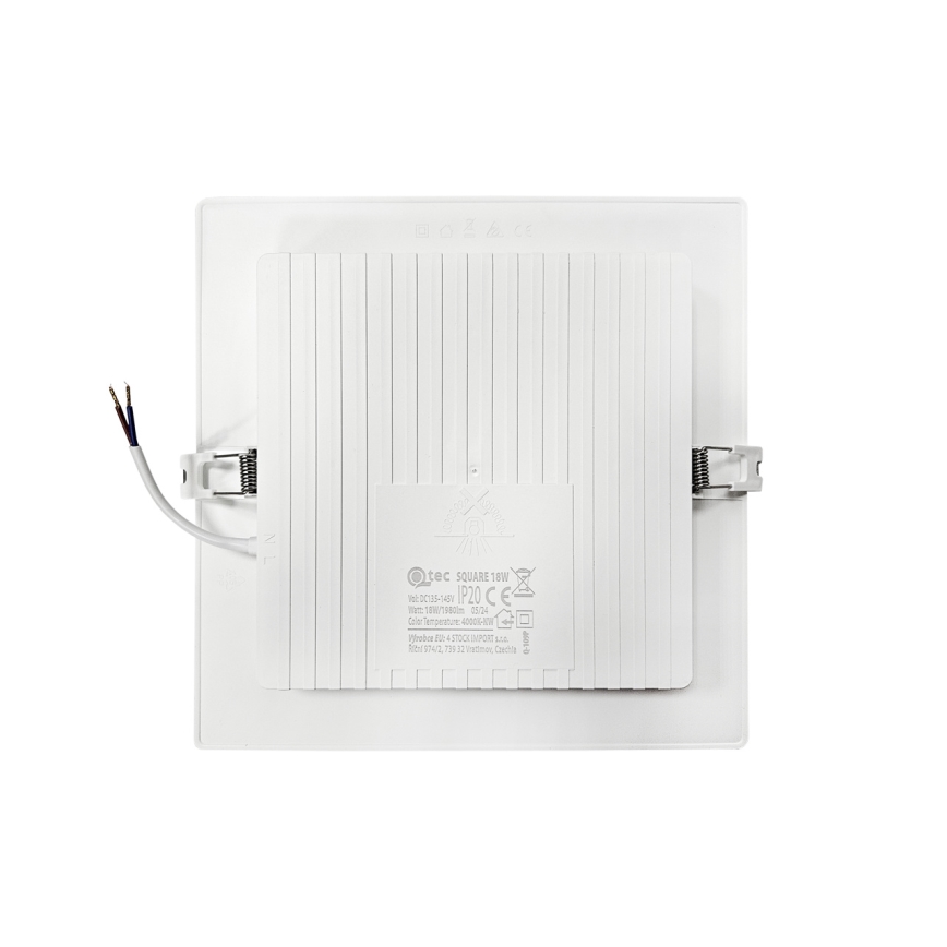 LED Лампа за окачен таван SQUARE LED/18W/230V 4000K 22x22 см бял