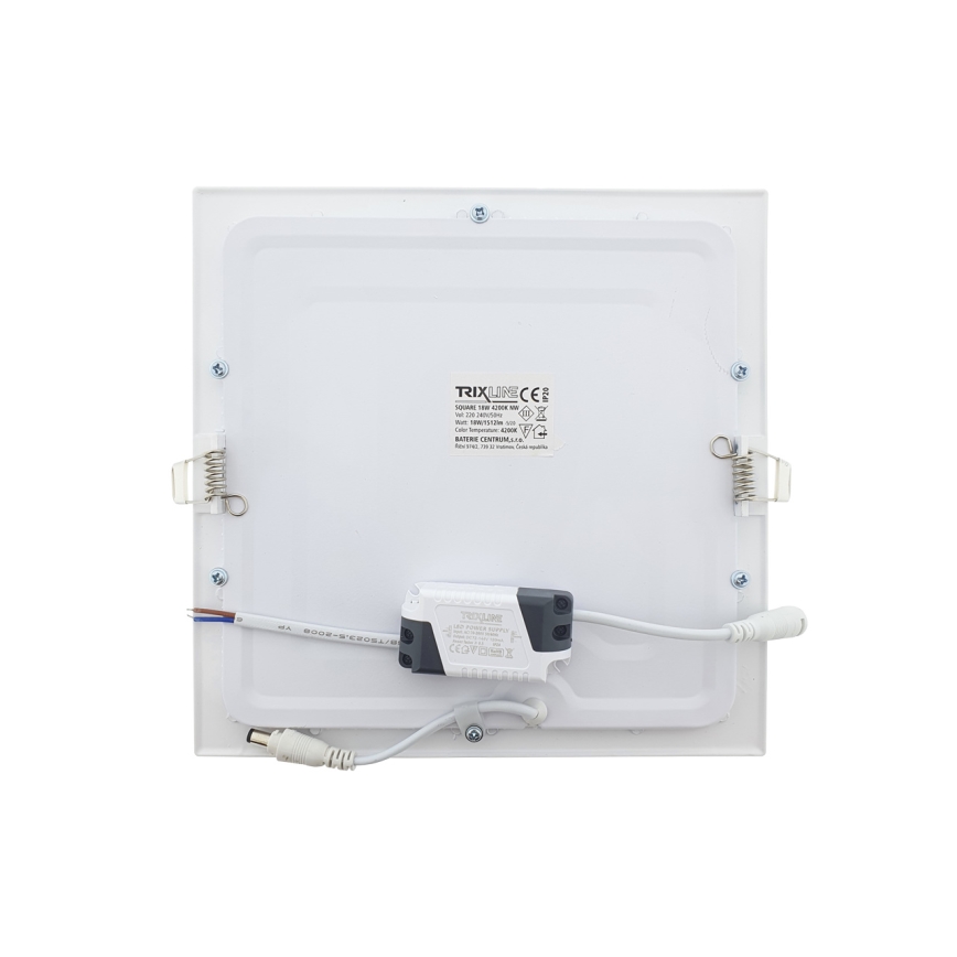 LED Лампа за окачен таван SQUARE LED/18W/230V 4200K 22x22 cm бял