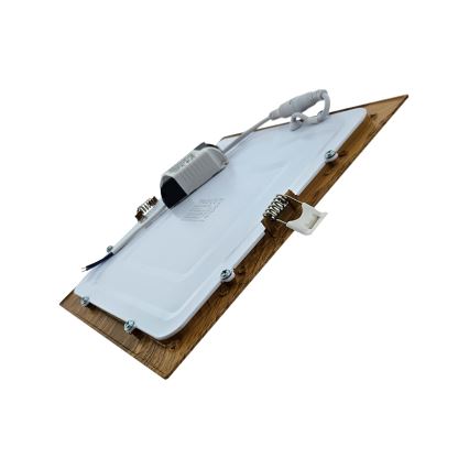 LED Лампа за окачен таван SQUARE LED/18W/230V 4200K 22x22 см кафяв