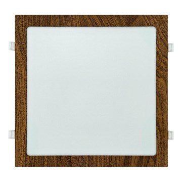 LED Лампа за окачен таван SQUARE LED/24W/230V 4200K 29,2x29,2 см кафяв
