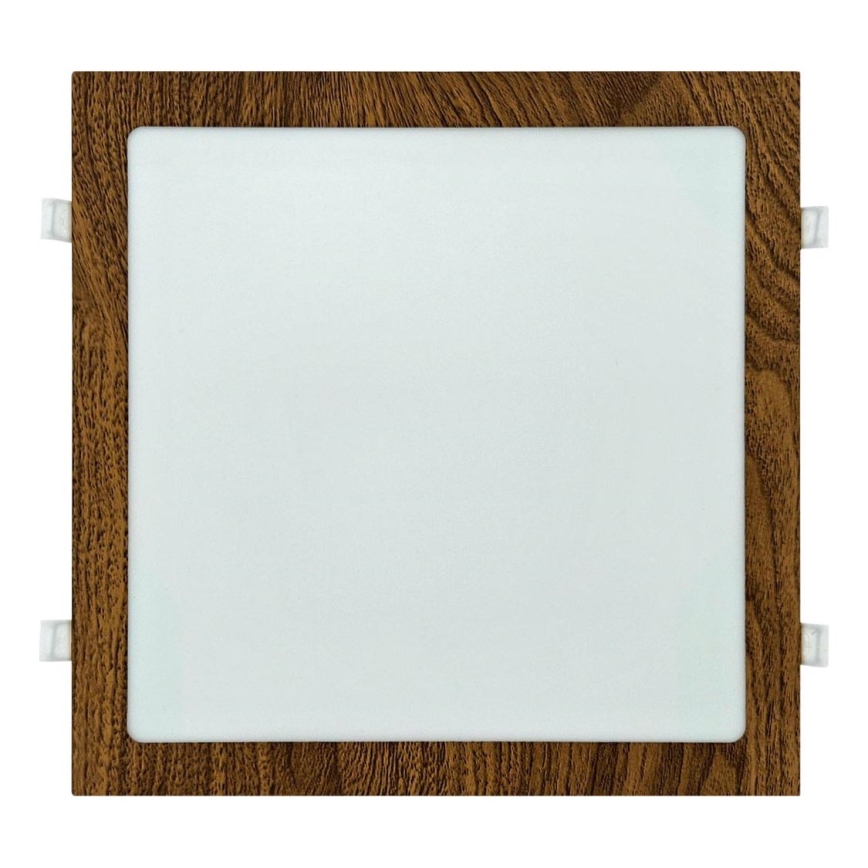 LED Лампа за окачен таван SQUARE LED/24W/230V 4200K 29,2x29,2 см кафяв