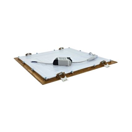 LED Лампа за окачен таван SQUARE LED/24W/230V 4200K 29,2x29,2 см кафяв