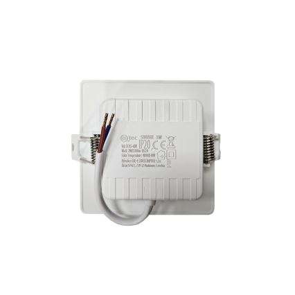 LED Лампа за окачен таван SQUARE LED/3W/230V 4000K 9x9 см бял