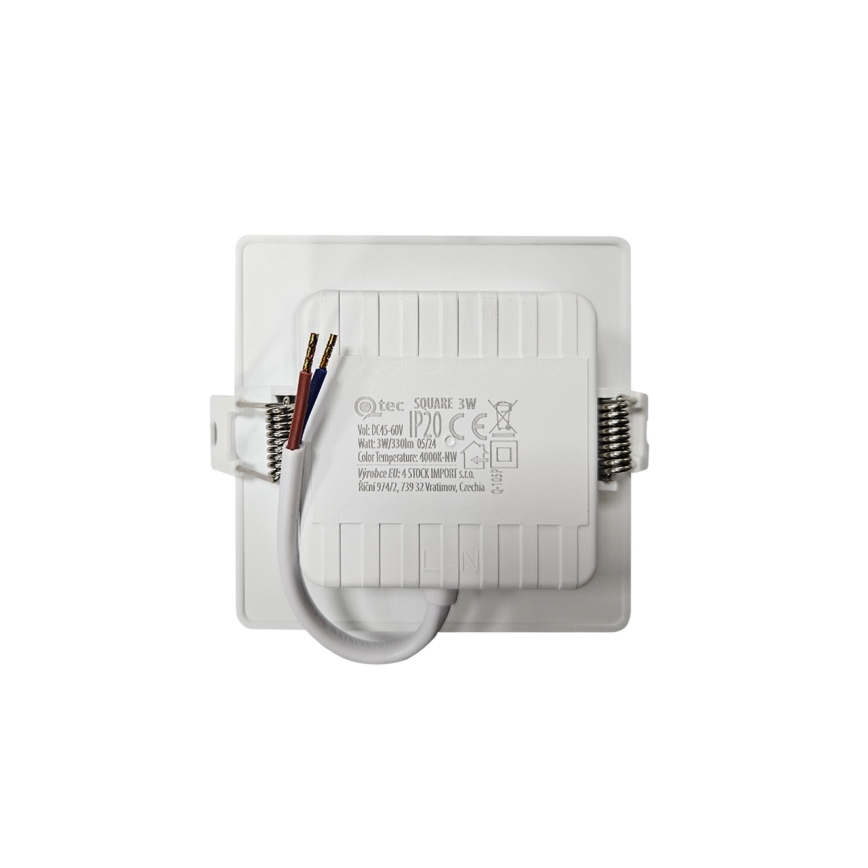 LED Лампа за окачен таван SQUARE LED/3W/230V 4000K 9x9 см бял