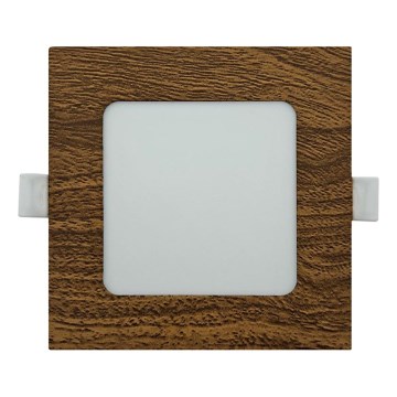 LED Лампа за окачен таван SQUARE LED/6W/230V 4200K 11,8x11,8 см кафяв