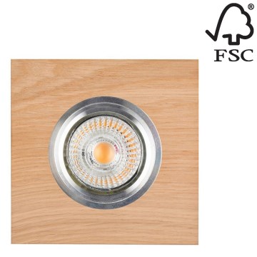 LED Лампа за окачен таван VITAR 1xGU10/5W/230V CRI 90 дъб – FSC сертифицирано
