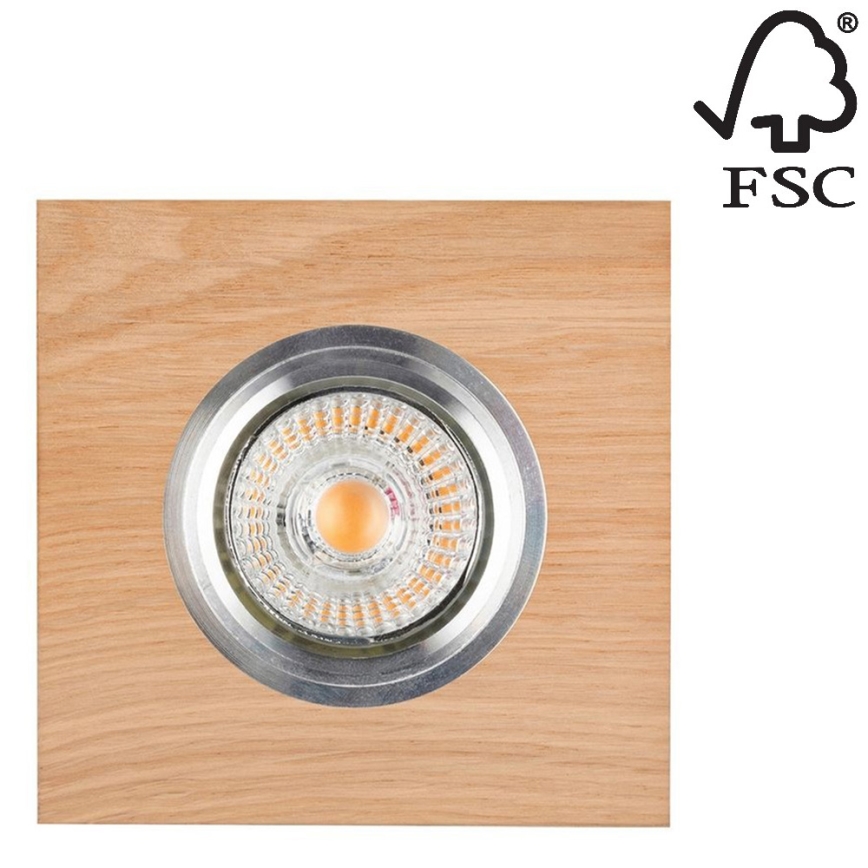 LED Лампа за окачен таван VITAR 1xGU10/5W/230V CRI 90 дъб – FSC сертифицирано