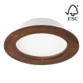 LED Лампа за окачен таван WOODY SPOT LED/12,5W/230V 3000K череша ø 16 см
