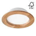 LED Лампа за окачен таван WOODY SPOT LED/12,5W/230V 3000K дъб ø 16 см