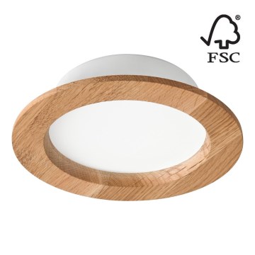 LED Лампа за окачен таван WOODY SPOT LED/12,5W/230V 3000K дъб ø 16 см