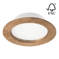 LED Лампа за окачен таван WOODY SPOT LED/12,5W/230V 3000K орех ø 16 см