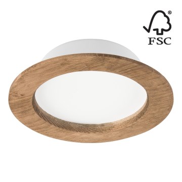 LED Лампа за окачен таван WOODY SPOT LED/12,5W/230V 4000K орех ø 16 см